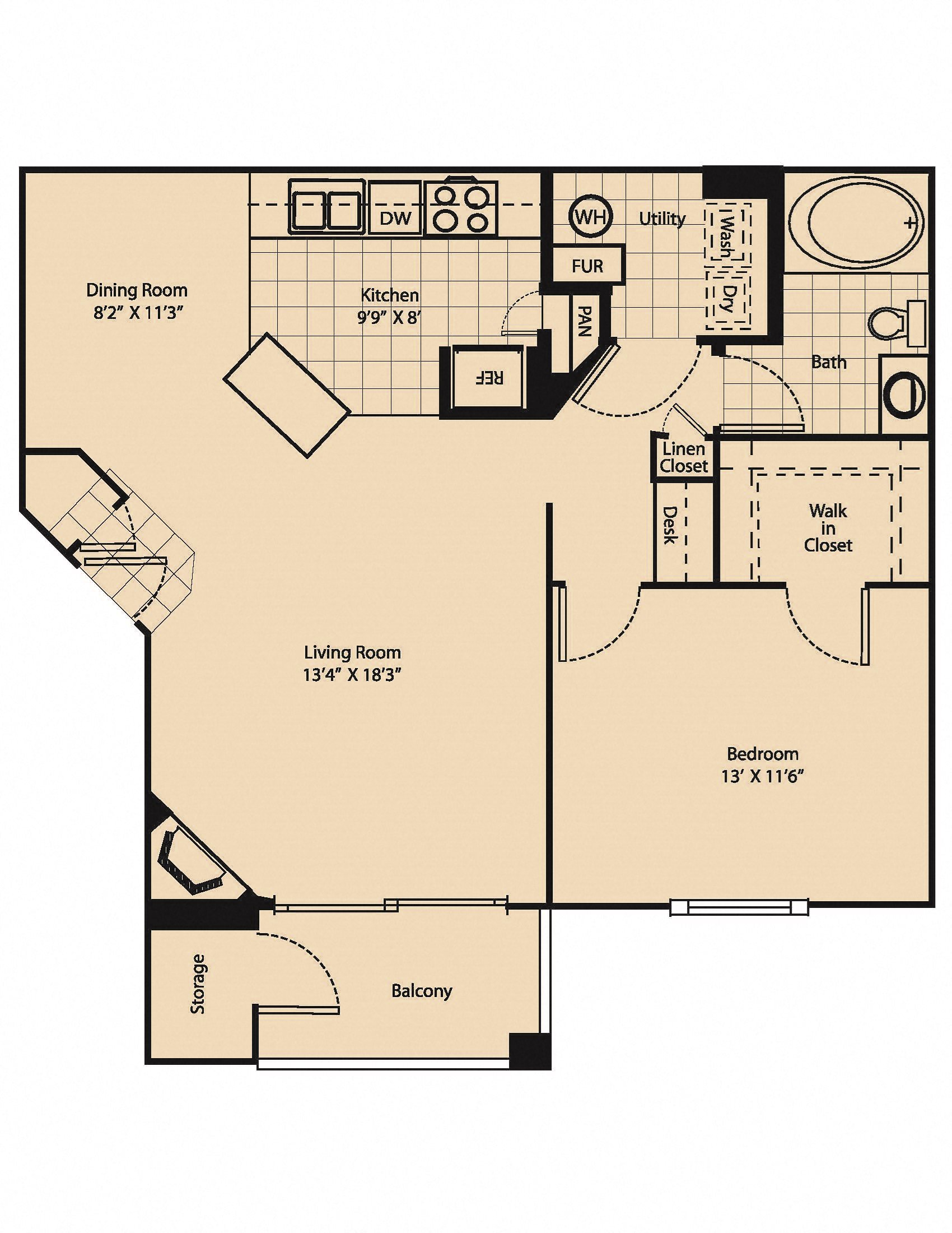 1, 2 & 3 Bedroom Apartments in Aurora, CO Floor Plans